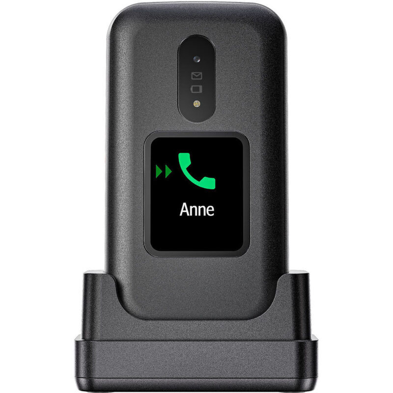 Product thumbnail Doro 2880 4G telefoon zwart/wit inclusief bureaulader