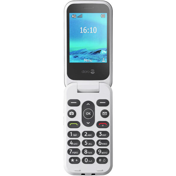 Doro 2880 4G telefoon zwart/wit inclusief bureaulader - Afbeelding 2