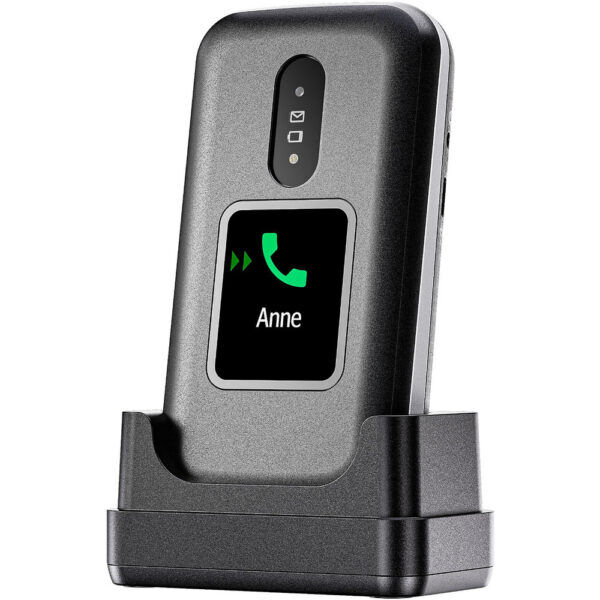 Doro 2880 4G telefoon zwart/wit inclusief bureaulader - Afbeelding 6