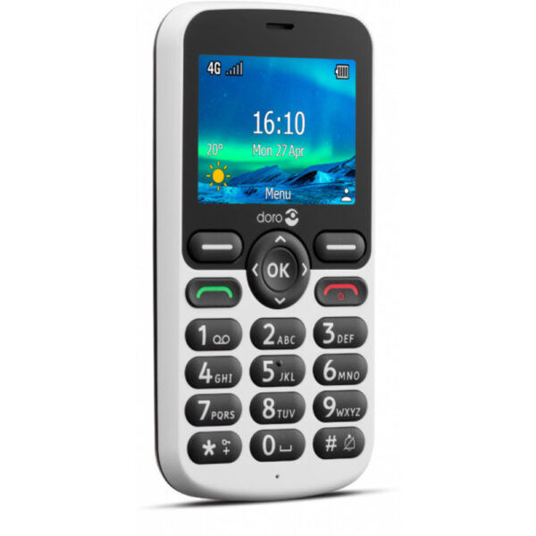 Doro 5860 4G telefoon wit inclusief bureaulader - Afbeelding 2