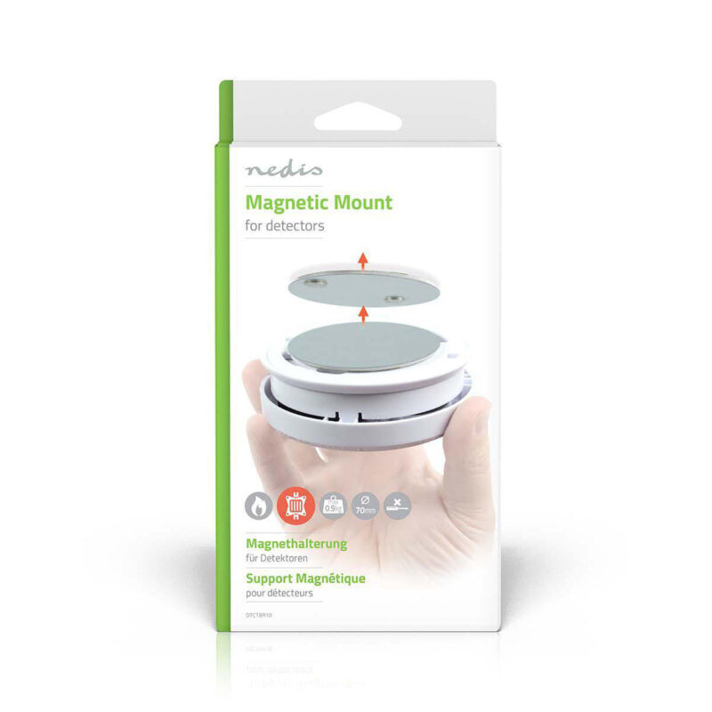 Product thumbnail Montageset Rookmelder | Diameter: 70 mm | Magnetisch | Zelfklevende tape |