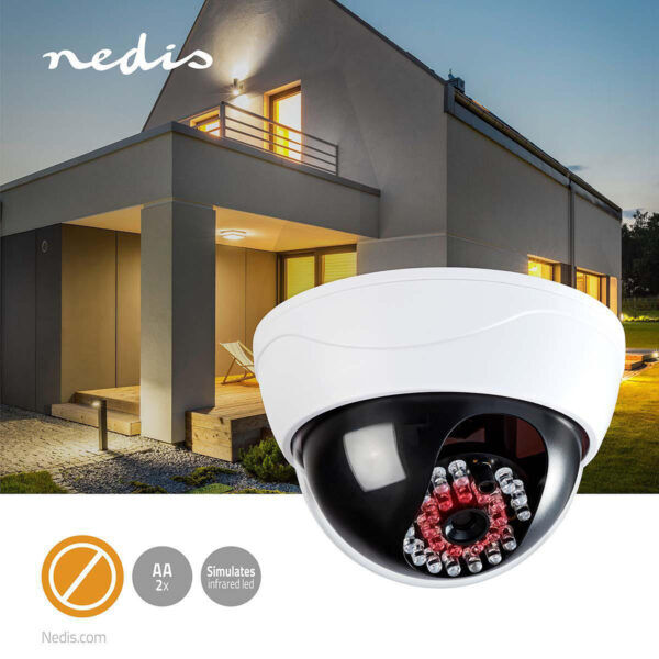 Dummy Beveiligingscamera | Dome | Batterij Gevoed | Binnen | Wit - Afbeelding 2