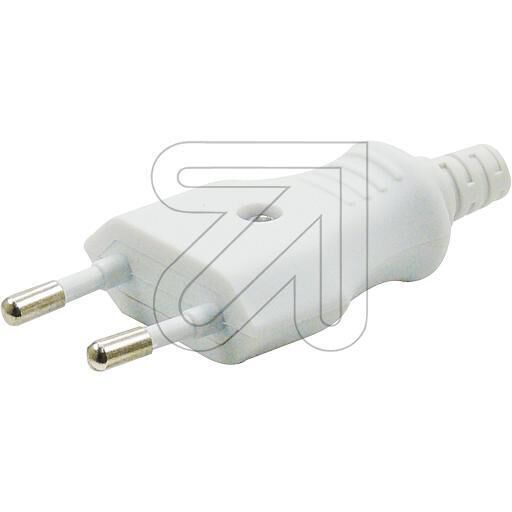 Product thumbnail Platte stekker schroefbaar wit