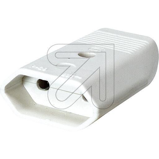Product thumbnail Platte contra stekker schroefbaar wit