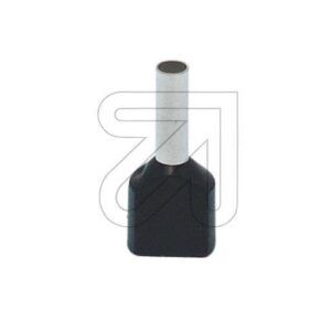 Duo adereindhuls 2 x 1,5mm² zwart