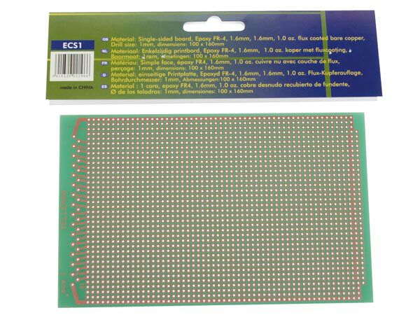 Product thumbnail EUROCARD 1 GAT PER EILAND - 100x160mm - FR4 (1st./bl.)