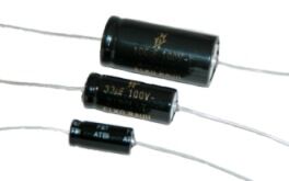 Product thumbnail Elco axiaal 4,7uF/100V 10x30mm bipolair