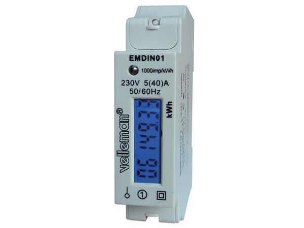 Product thumbnail EENFASIGE kWh-METER VOOR DIN-RAIL MONTAGE - 1 MODULE