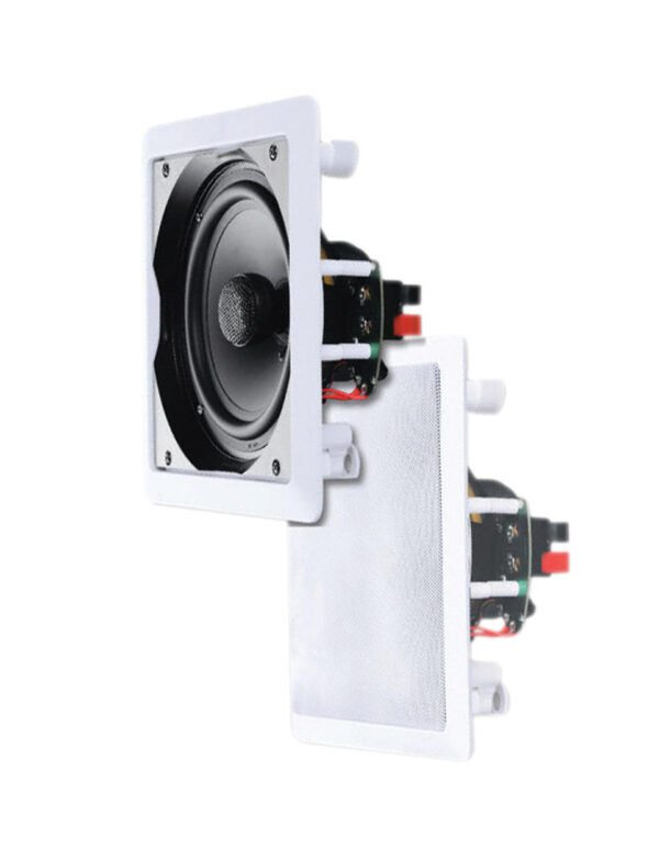 Vierkante inbouw plafond-luidsprekerset 8" (2 stuks) - Afbeelding 2