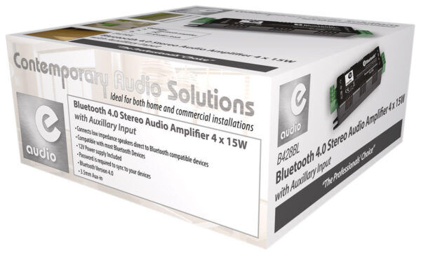 BLUETOOTH 4.0 STEREO AMPLIFIER 4X15W MET AUX INPUT - Afbeelding 2