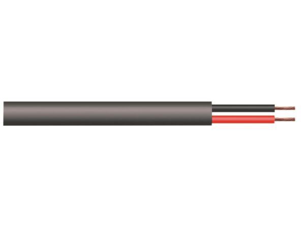 Luidsprekerkabel zwart rond professioneel 2 x 1.5mm²