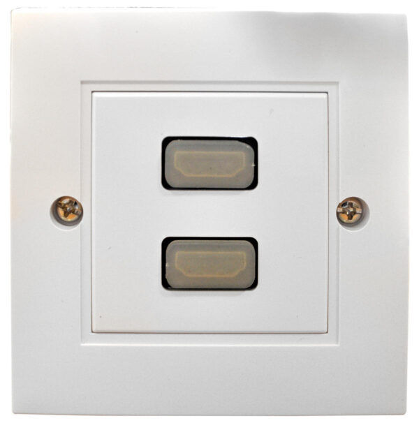 HDMI MUURCONTACTDOOS INBOUW DUBBEL - Afbeelding 2