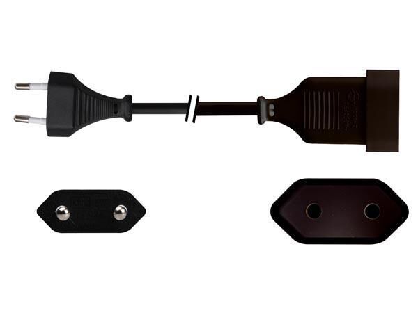 Product thumbnail Euro verlengsnoer 2 meter 2x0.75mm² zwart