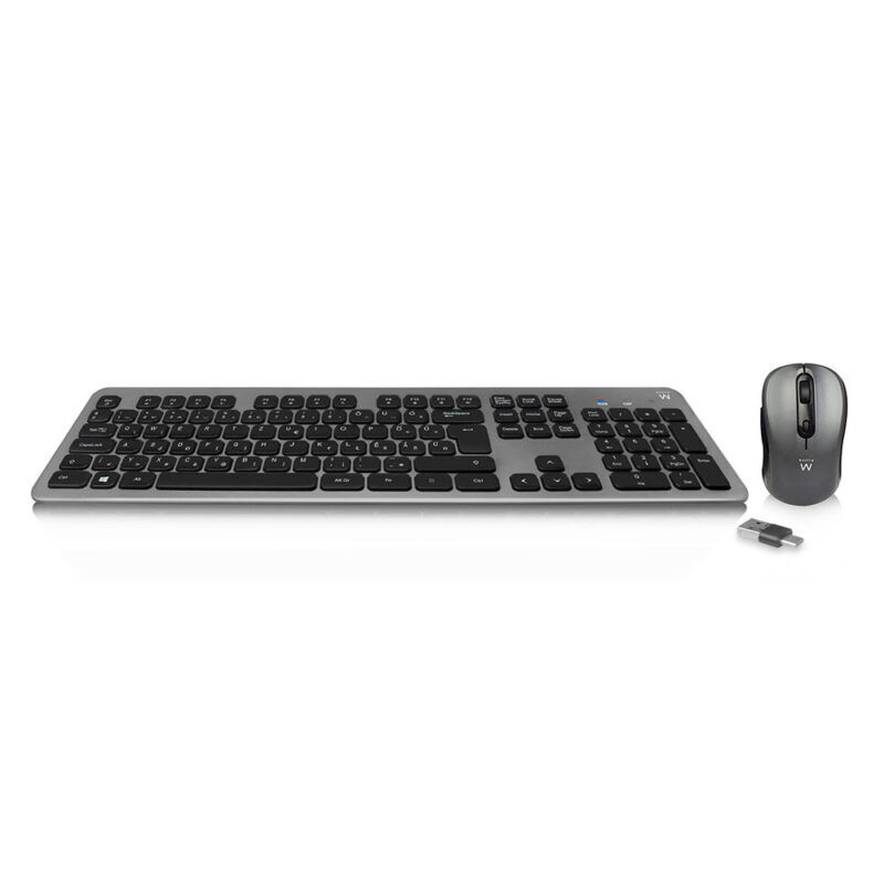Product thumbnail Ewent Draadloos toetsenbord en muis, USB-C/USB-A, Low-profile toetsen, Qwertz
