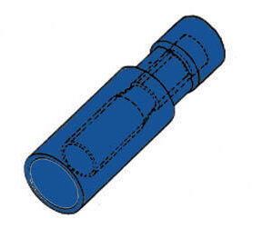 Kabelschoen | Bullet | 5mm | Female | Blauw