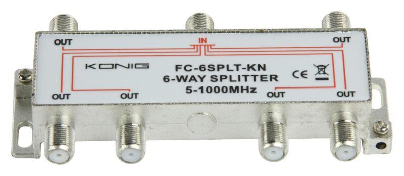 Product thumbnail CATV-Splitter 10 dB / 5-1000 MHz - 6 Uitgangen