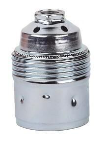 Product thumbnail Metalen E27 fitting glad en chromekleur met M10 invoer