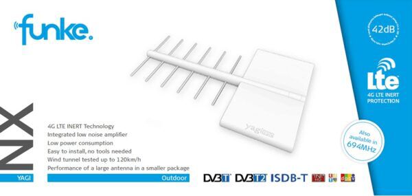 Funke YagiNX Regular DVB-T2 buitenantenne 43dB - Afbeelding 4