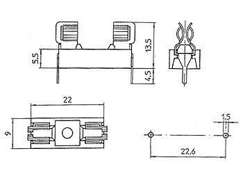 Product thumbnail ZEKERINGHOUDER VOOR PRINTMONTAGE 5x20mm