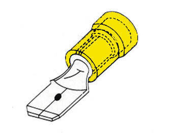 Product thumbnail MANNELIJKE VLAKSTEKKER 6.4mm GEEL
