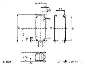 Product thumbnail WATERDICHTE ALUMINIUM BEHUIZING - 90 x 36 x 30mm