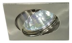 Product thumbnail Geborsteld RVS inbouwspot vierkant kantelbaar 50mm