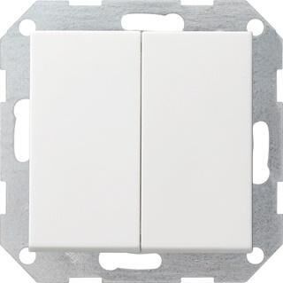 Product thumbnail Gira Drukvlak-serieschakelaar inbouw basis met 2-voudige wip zuiver wit