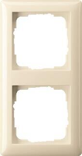 Product thumbnail Gira ST55 Afdekraam 2-voudig crème wit glans