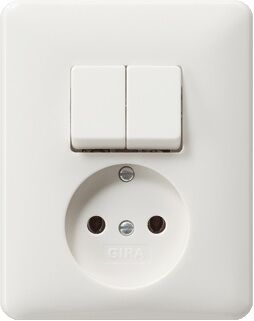 Product thumbnail Gira ST55 Combinatie Serieschakelaar/wcd zonder randaarde