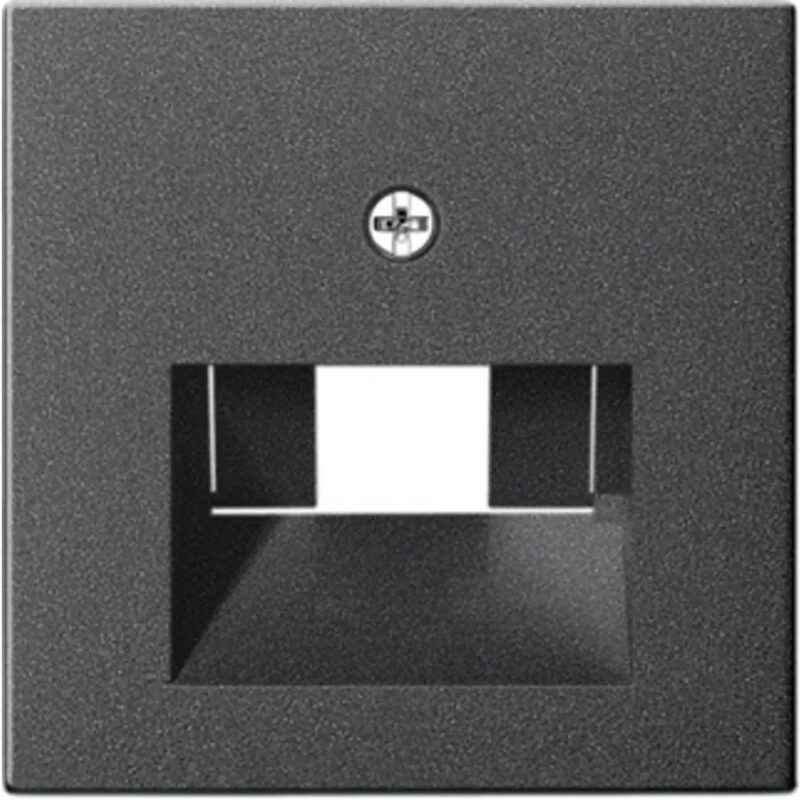Product thumbnail Gira ST55 RJ45 inzetplaat voor netwerkaansluiting antraciet enkelvoudig