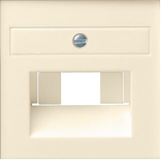 Product thumbnail Gira ST55 RJ45 inzetplaat voor netwerkaansluiting crème wit enkelvoudig