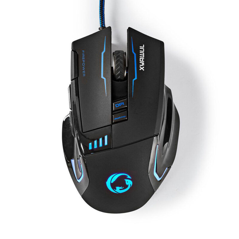 Product thumbnail Gaming-Muis | Bedraad | Verlicht | 4000 dpi | 8 Knoppen