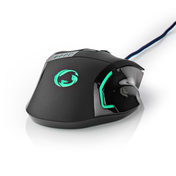 Gaming-Muis | Bedraad | Verlicht | 4000 dpi | 8 Knoppen - Afbeelding 4