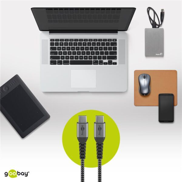 USB 2.0 Kabel | USB-C | USB-C | Textiel | 0.5 meter - Afbeelding 5