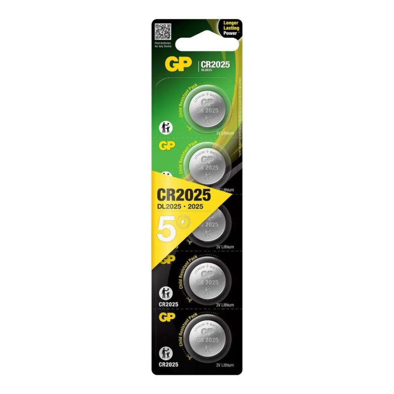 Product thumbnail GP CR2025 3V knoopcel Blister 5 stuks