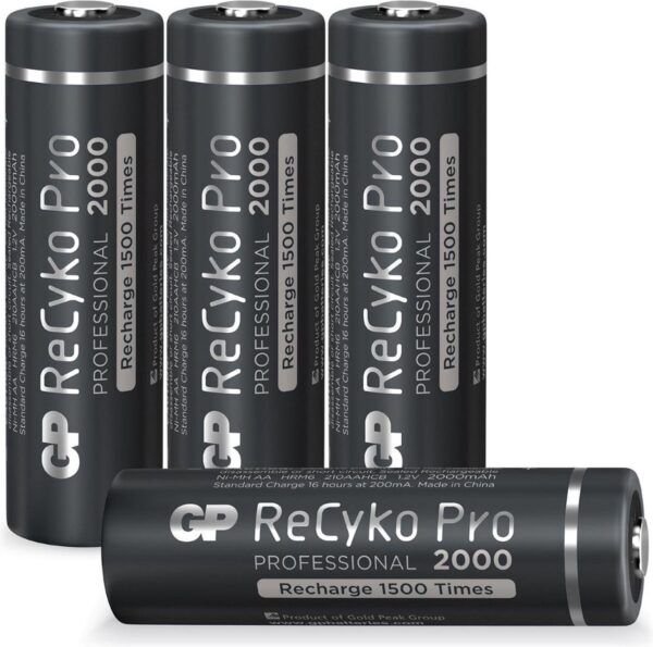 GP Recyko+ Pro 4 x AA 2000mAh 1.2V Professional - Afbeelding 2