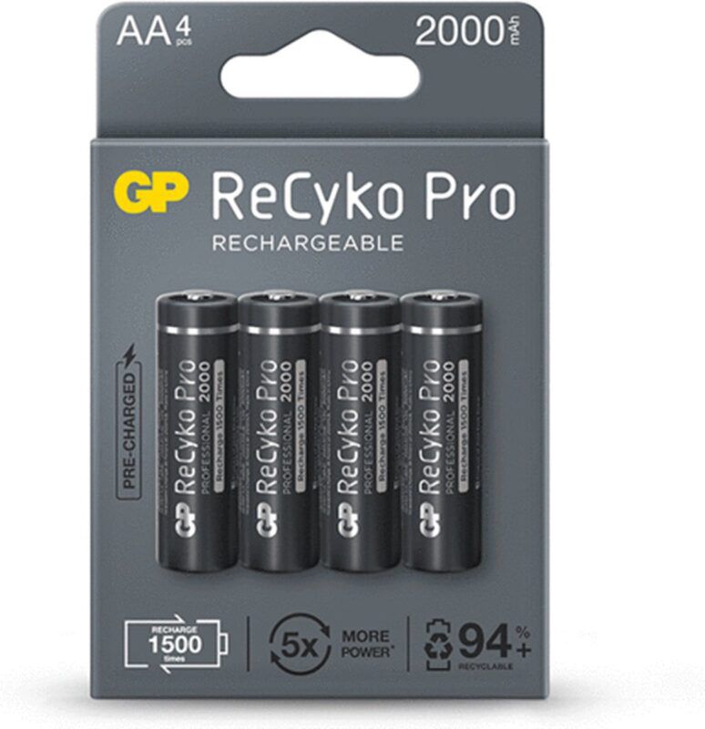 Product thumbnail GP Recyko+ Pro 4 x AA 2000mAh 1.2V Professional