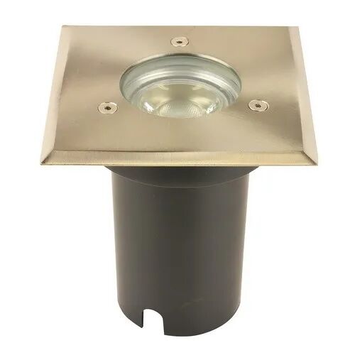Product thumbnail Grondspot GU10 ALU-RVS-look Vierkant + Gu10 LED 5W