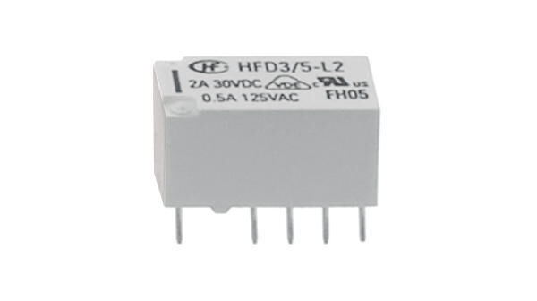 Product thumbnail HFD3/12-L2 Printrelais 12Vdc 2A 2x wisselcontact bistabiel