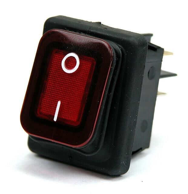 Product thumbnail SPATWATERDICHTE ROCKERSCHAKELAAR 2P ROOD NEON