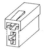 Product thumbnail Autoconnector Fastin-Faston 2-polig male - wit T-versie