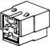 Product thumbnail Autoconnector Fastin-Faston 3-polig male behuizing - wit