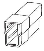 Product thumbnail Autoconnector Fastin-Faston 2-polig female - wit T-versie