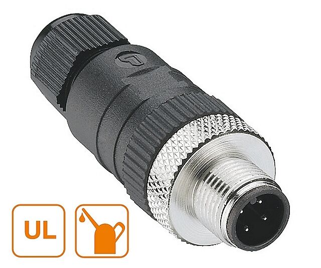 Product thumbnail 5-polige M12 Connector male met schroefaansluiting - SW15