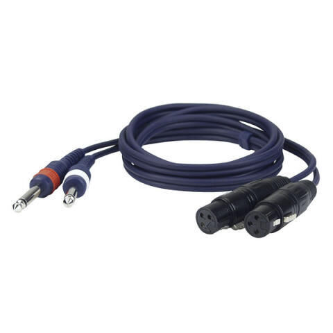 Product thumbnail DAP Kabel | 2 x XLR Female – 2 x 6.3 mono | 1.5 meter