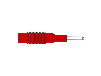 Product thumbnail Spuitgegoten verloopstuk 2mm naar 4mm / rood (MZS 2)