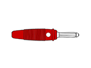 Product thumbnail HQ BANAANSTEKKER 4mm MET DRAAISCHROEF EN SCHROEF / ROOD (BULA 20K)