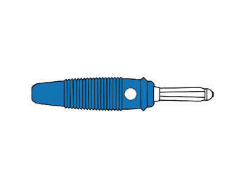 Product thumbnail HQ BANAANSTEKKER 4mm MET DRAAISCHROEF EN SCHROEF / BLAUW (BULA 20K)