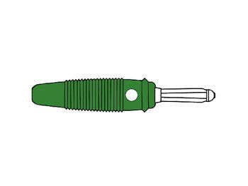 Product thumbnail HQ BANAANSTEKKER 4mm MET DRAAISCHROEF EN SCHROEF / GROEN (BULA 20K)