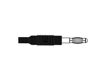 Product thumbnail Spuitgegoten verloopstekker 4mm naar 2mm / zwart (MZS 4)